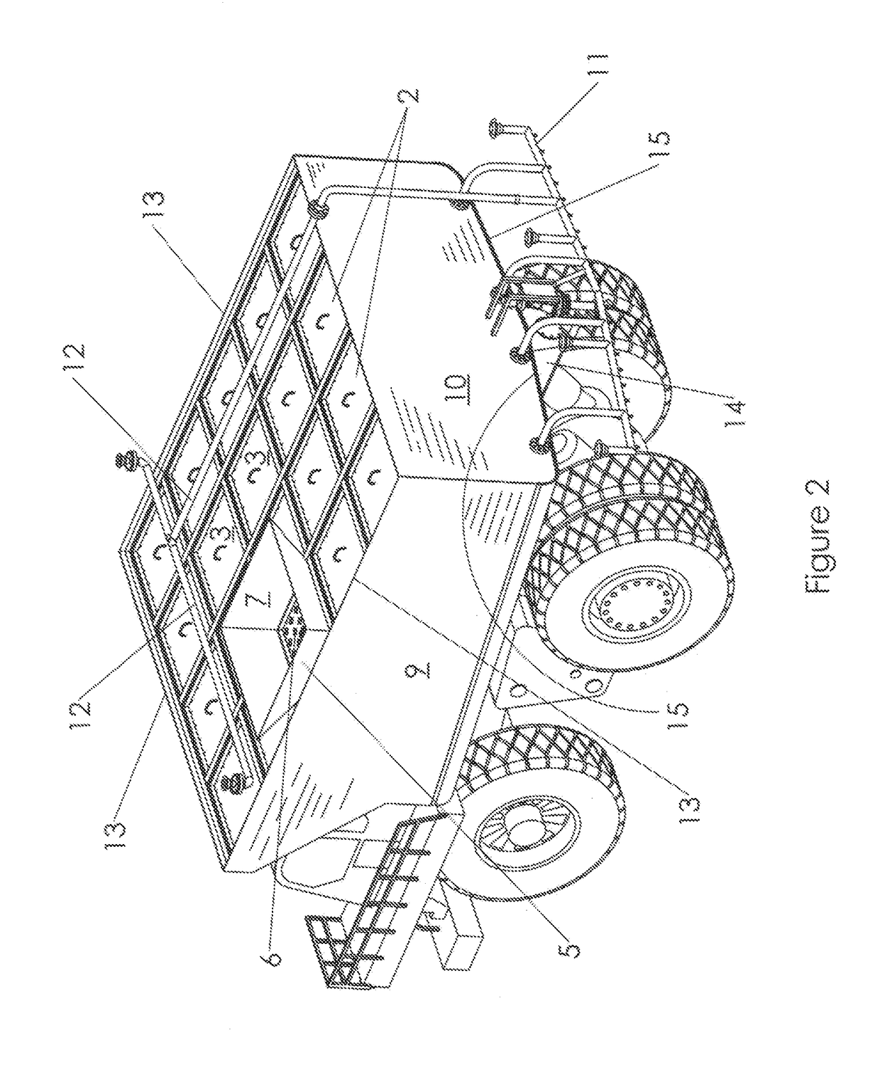 Open access water tank truck body