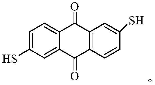 Method for dyeing polypropylene fibers with sulfydryl-containing anthraquinone type disperse dye