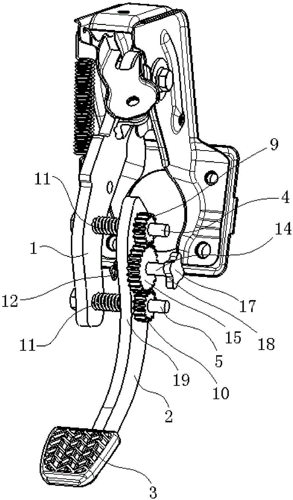 Adjustable automobile pedal and automobile