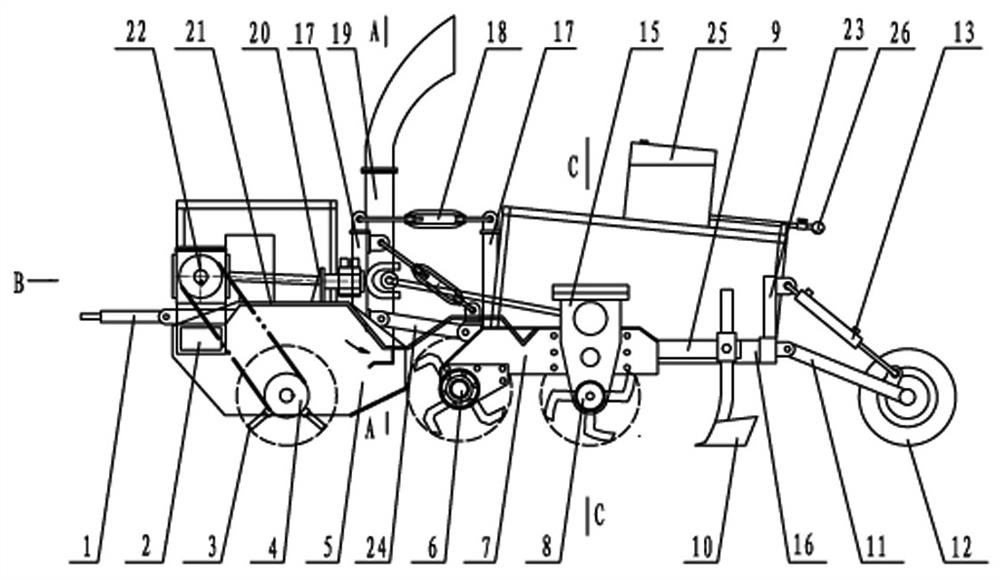 Straw returning method and straw returning comprehensive land preparation machine