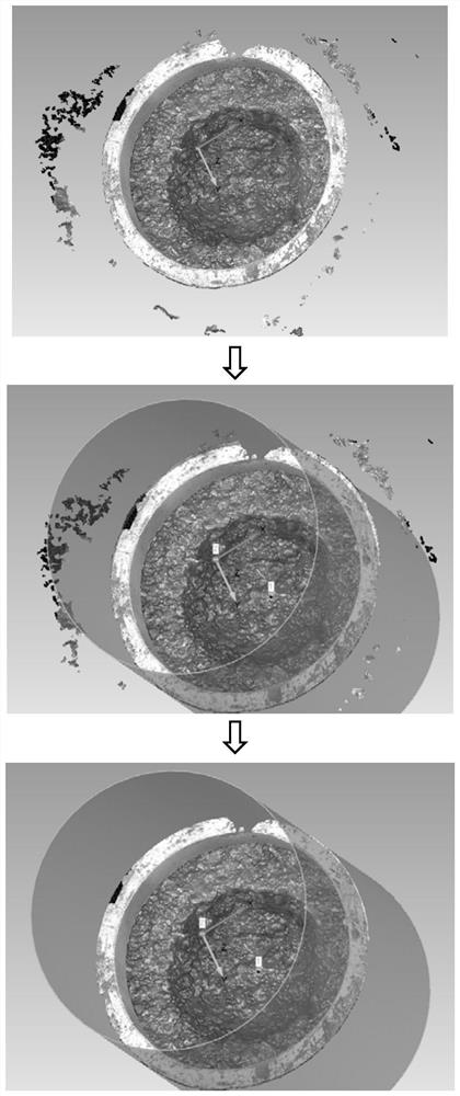 Method for measuring volume of rock-fill dam test pit through handheld three-dimensional laser scanning