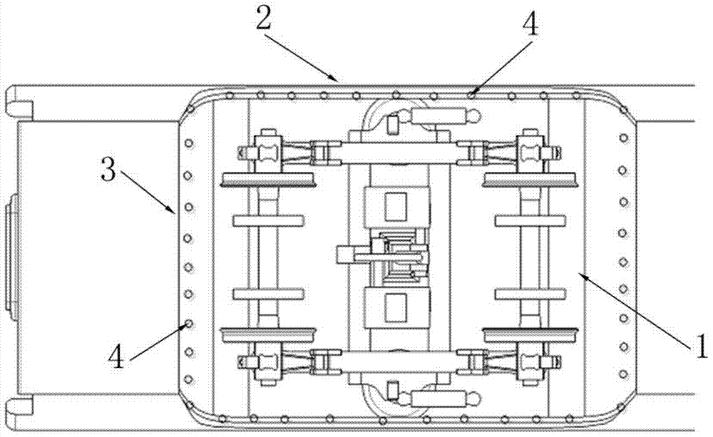 Device and method for testing flow field state in bogie compartment of high-speed train