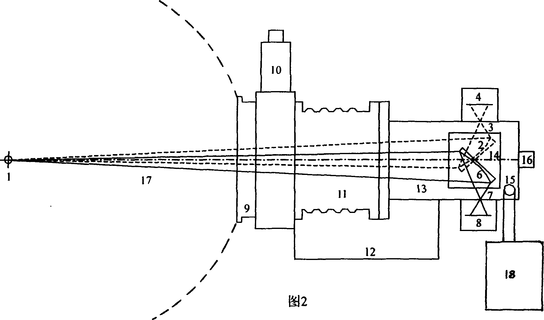 Co-target X-ray space-time resolution spectrographic method and its spectrograph