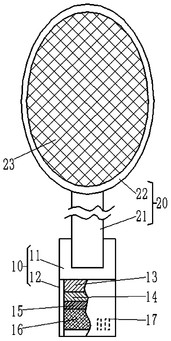 Multifunctional storage base for electric mosquito swatter