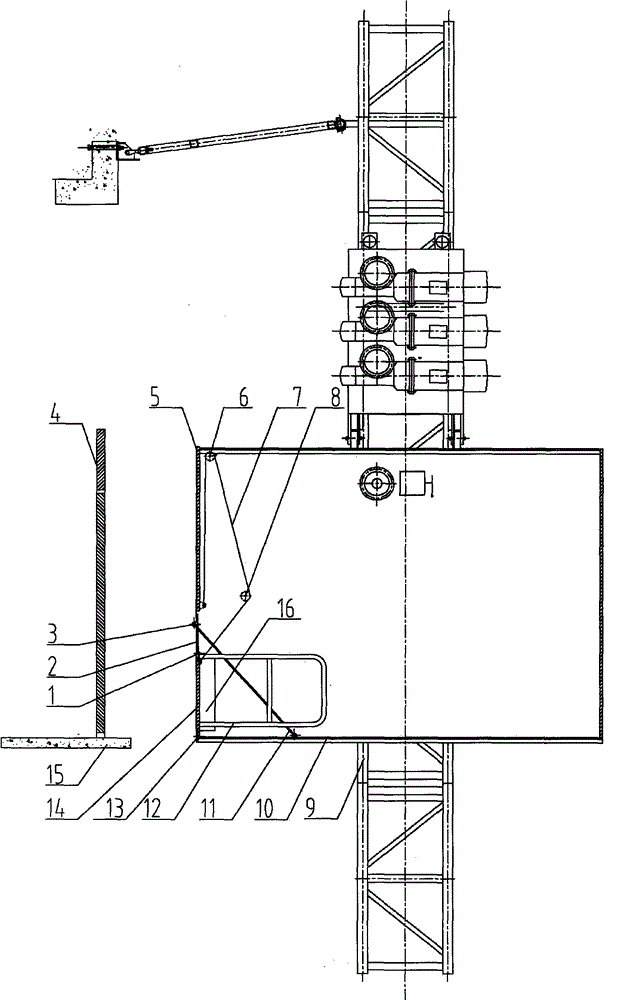 Automatic folding type flap gate of construction lifter