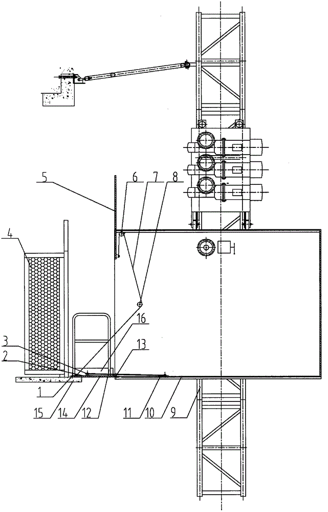 Automatic folding type flap gate of construction lifter