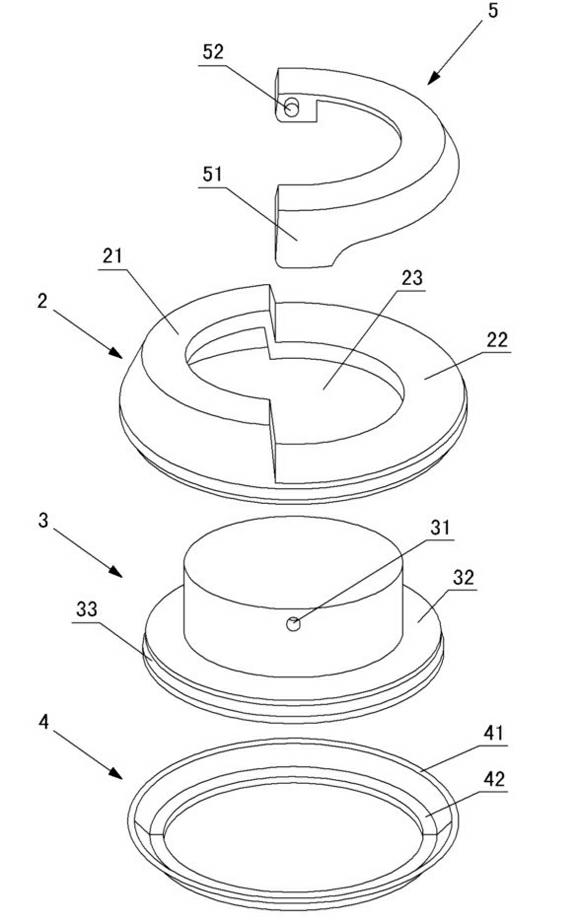 Pulled seal type plastic easily-clamping pot