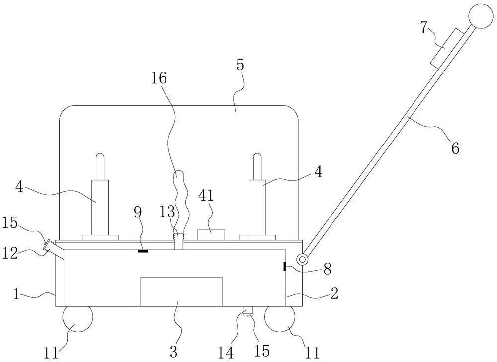 A cleaning device for cleaning the bottom of furniture