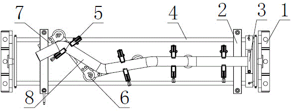 Flexible and modular combined clamp for welding or machining locating of hydraulic hard tube