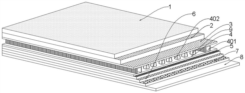 Self-adhesive waterproof and drainage integrated system and drainage method thereof