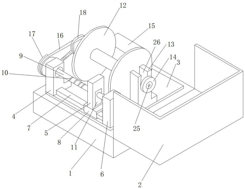 Galvanized iron wire winding device