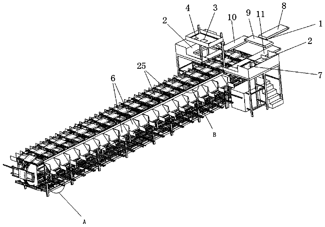 Crawler-type circulating logistics sorter