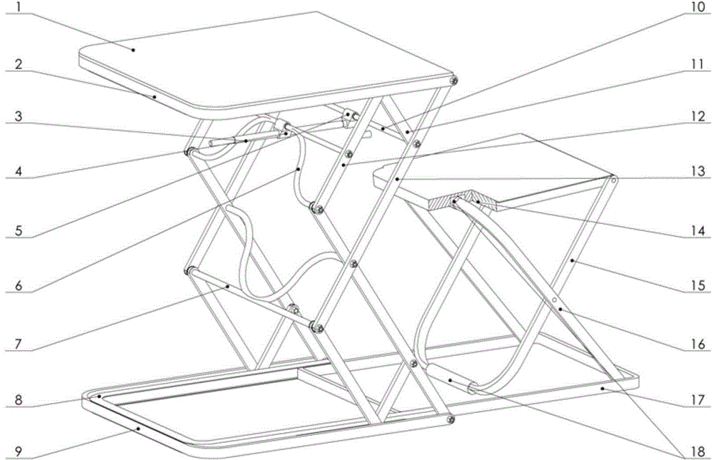 Foldable integrated type student table and chair