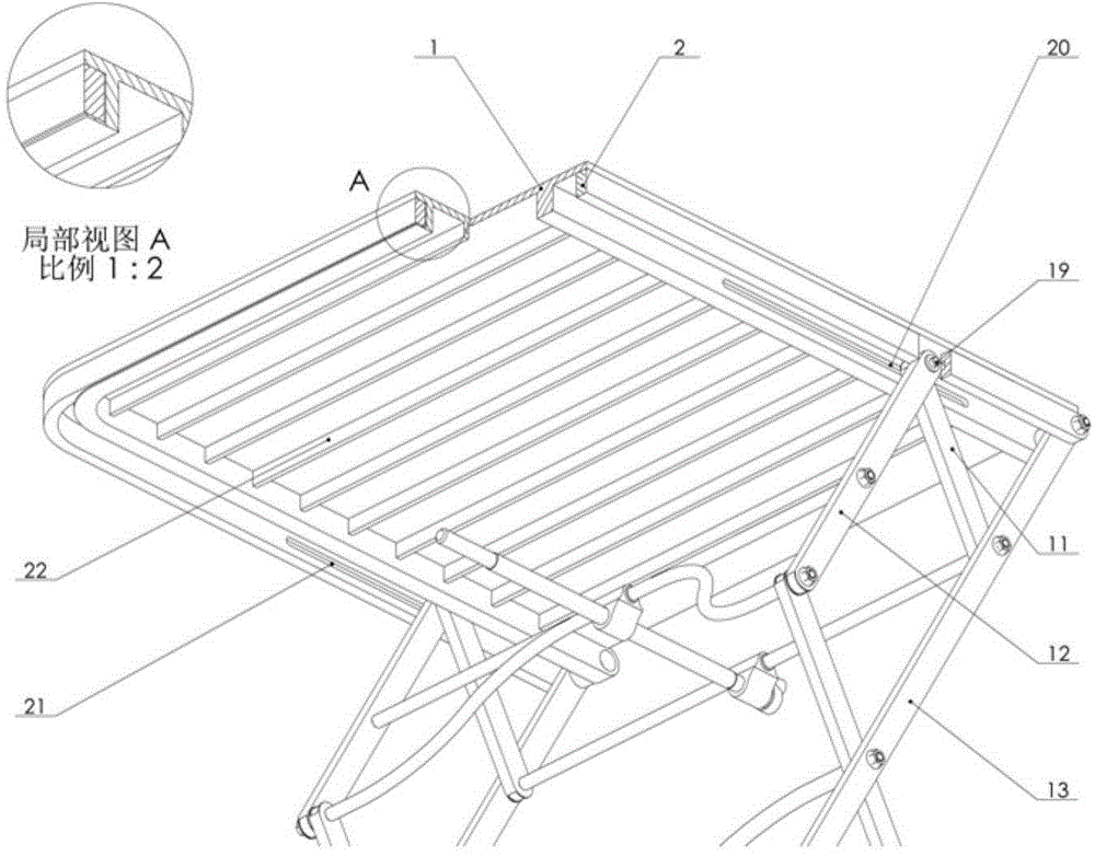 Foldable integrated type student table and chair