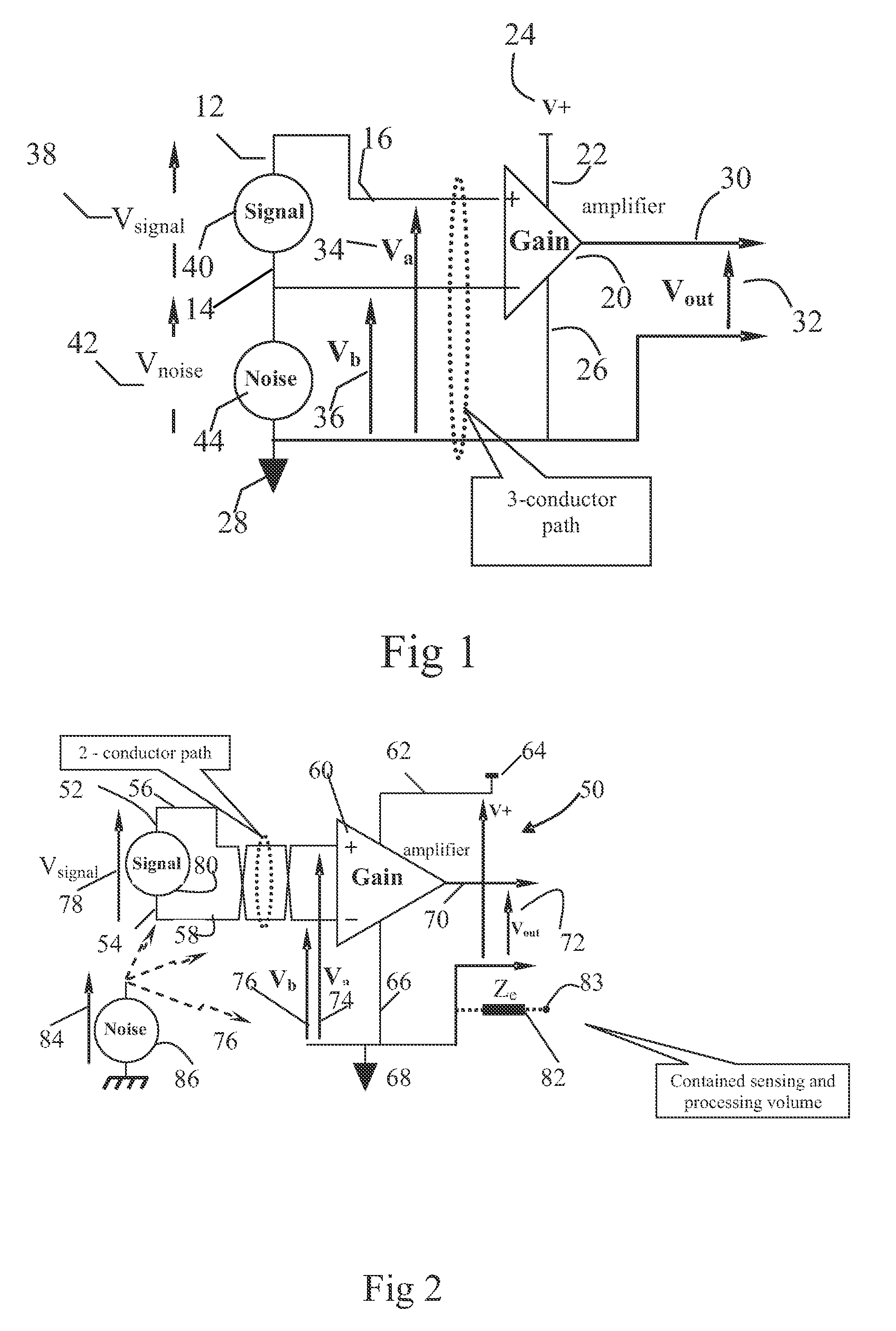 Signal sensing in an implanted apparatus with an internal reference