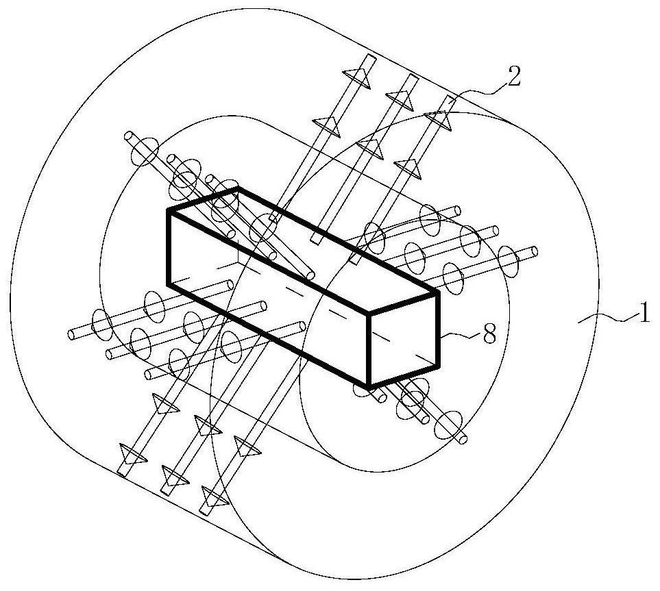 Omnibearing pressure relief method for thick coal seam working face rock burst danger roadway