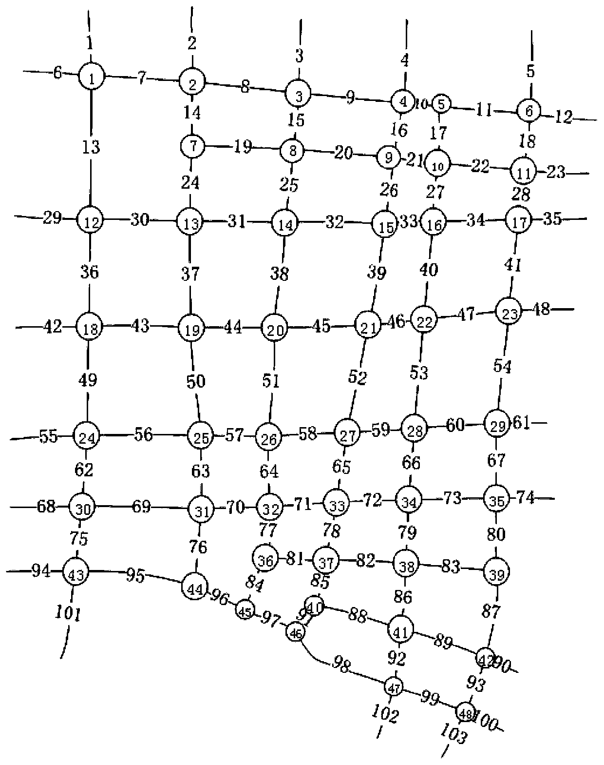 Control sub-area dividing method considering traffic flow correlation of road sections