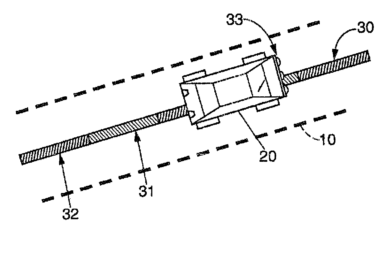 Driving assistance system for interaction between a mobile element and an infrastructure