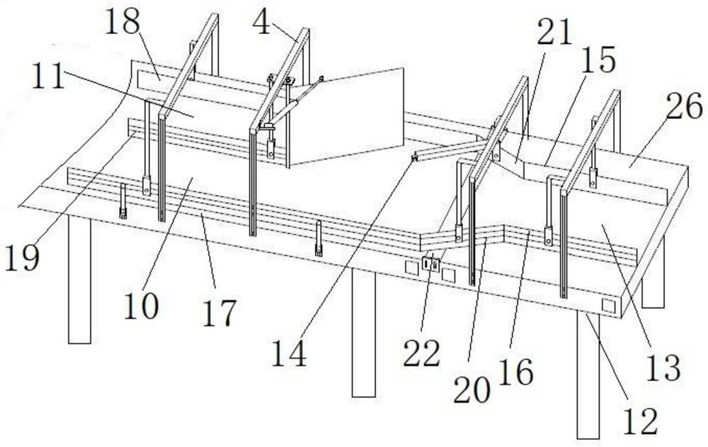 Soft cotton towel conveying channel sectional control system and control method thereof