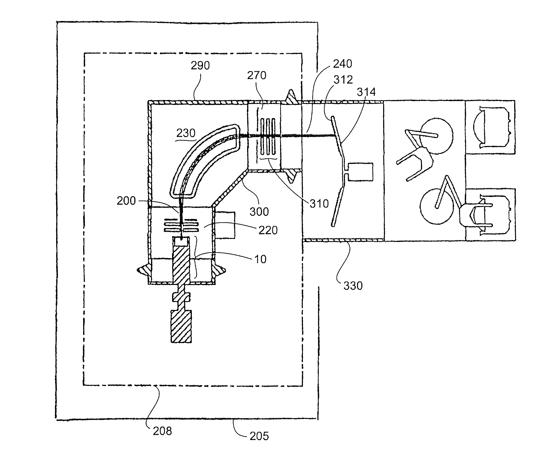 Ion implantation device and a method of semiconductor manufacturing by the implantation of boron hydride cluster ions