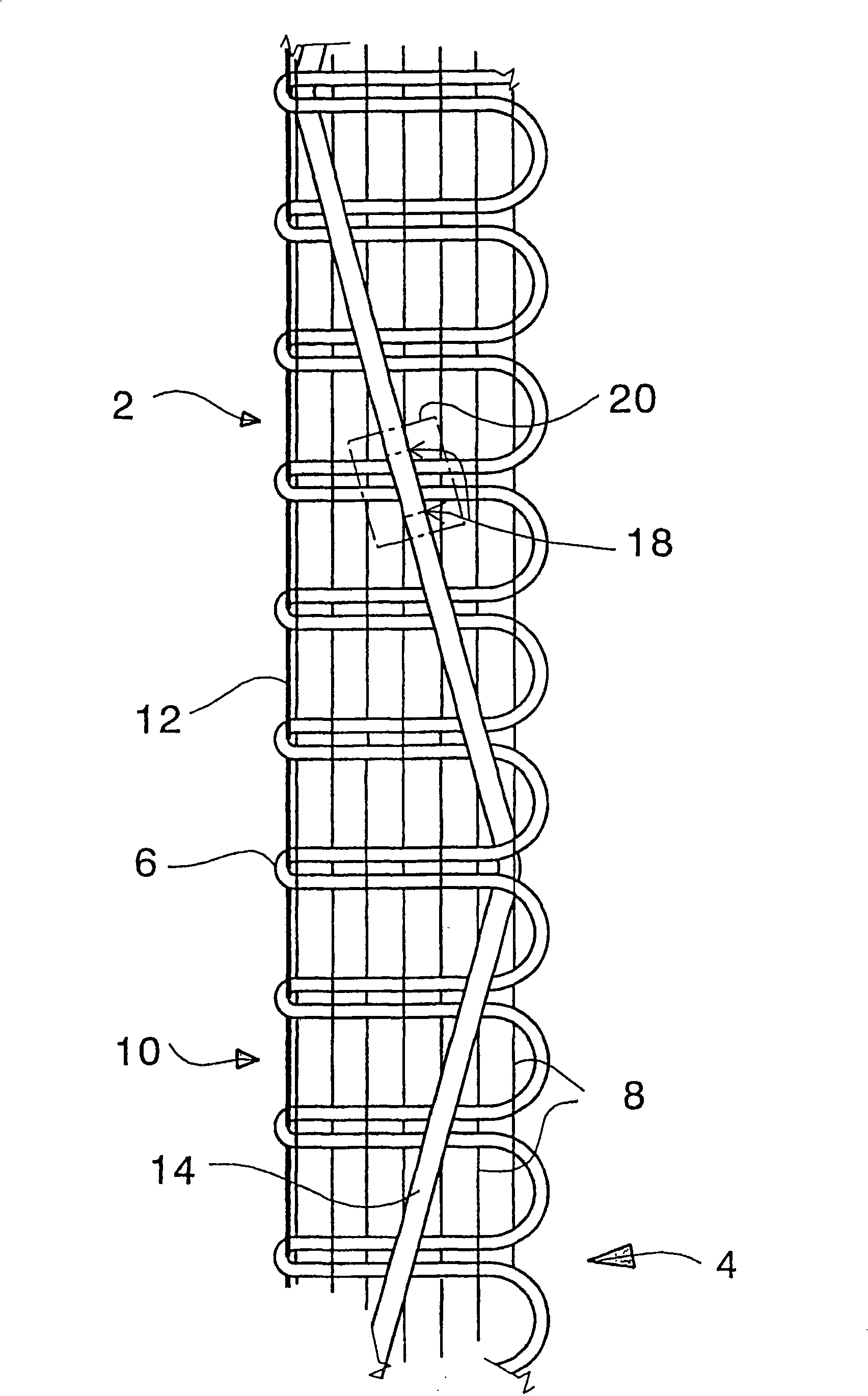 Weft insertion belt knitting machine used for producing belt, especially label belt knitted with conductive fine yarn specifically antenna fine yarn