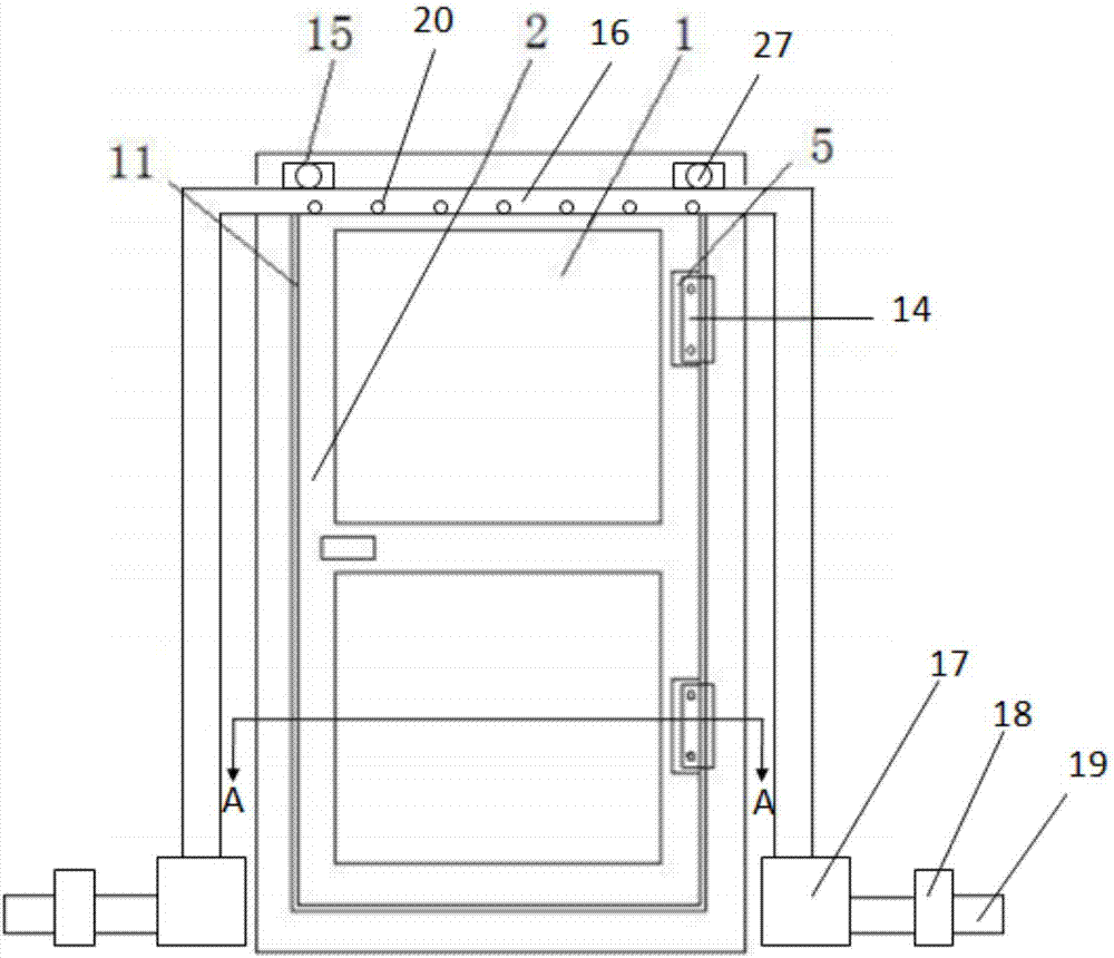 Fireproof door with smoke evacuation function