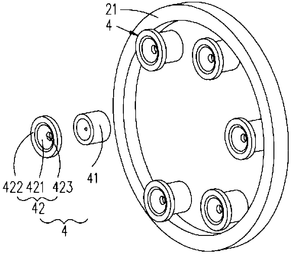 Point-connected curtain wall fixture