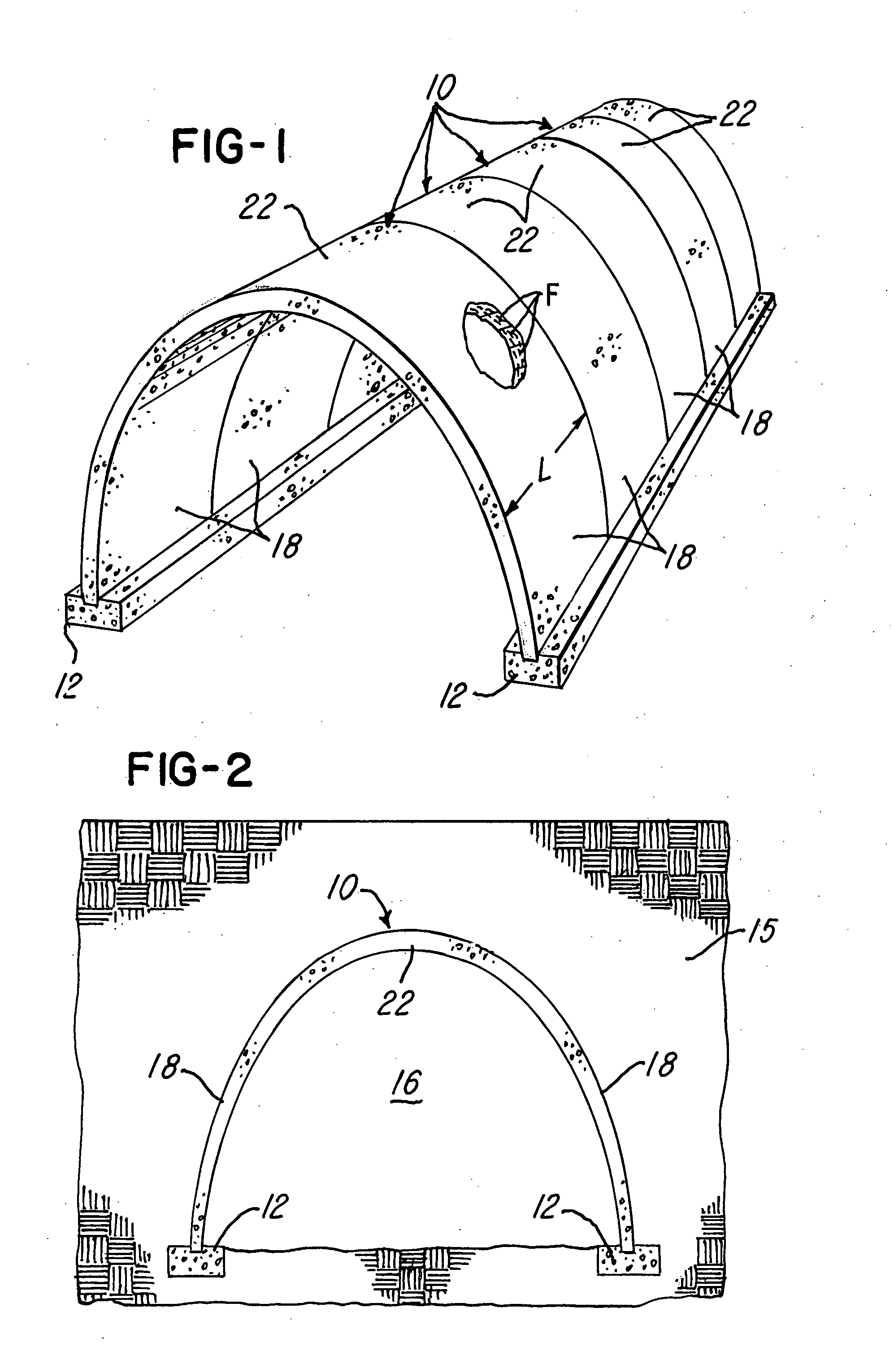 Open bottom fiber reinforced precast concrete arch unit