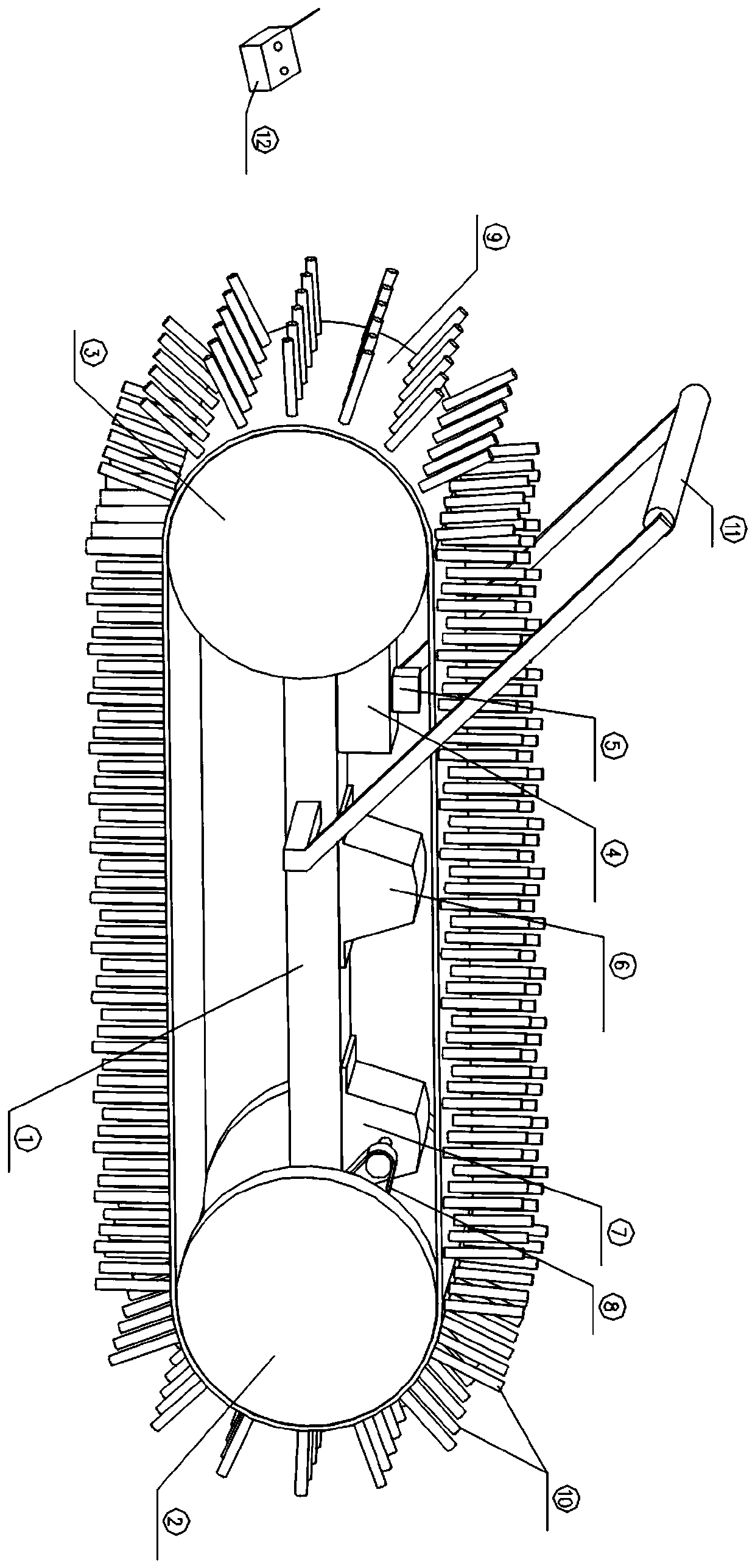 Concrete vibrating device