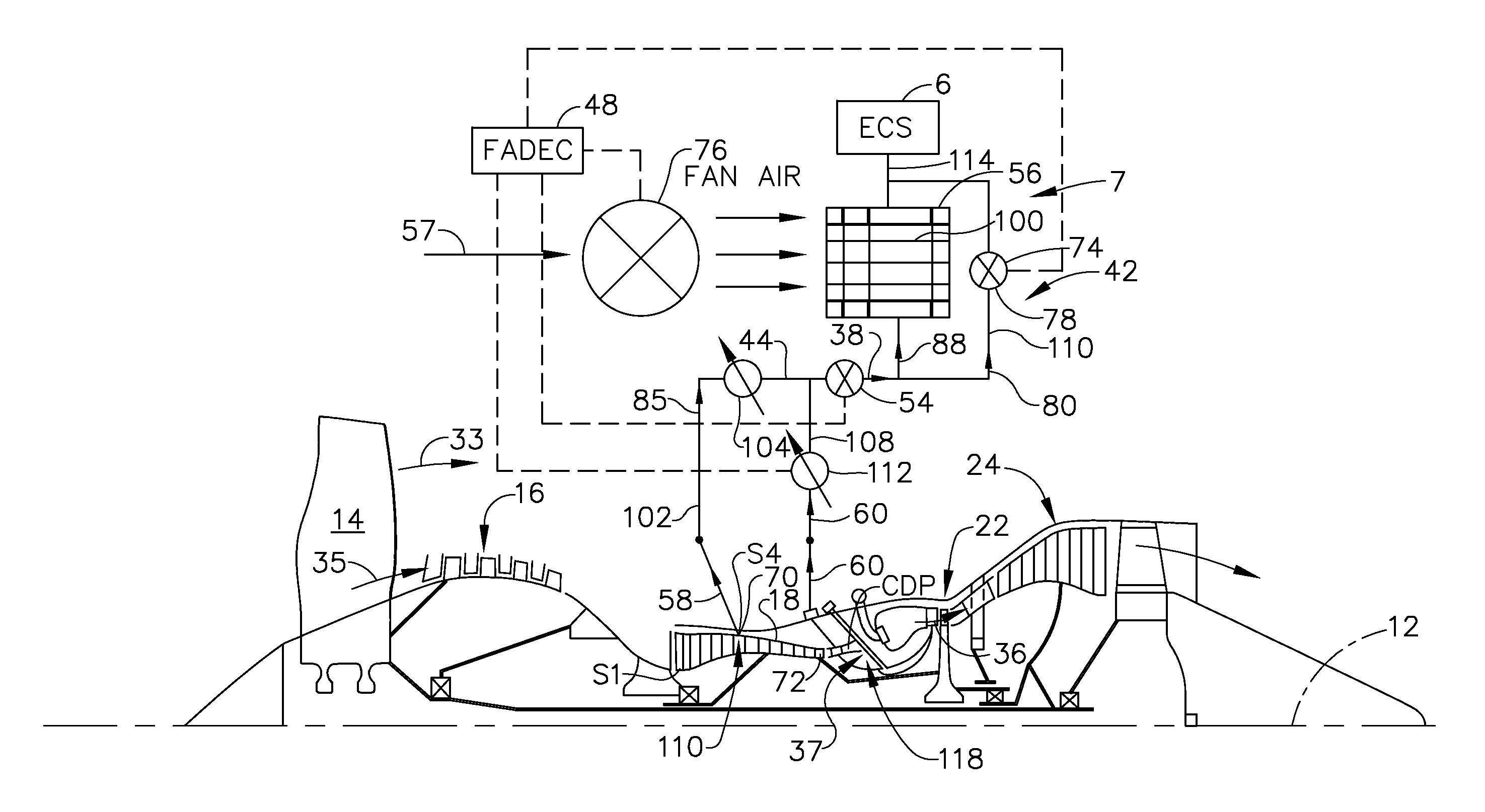 Environmental control system supply precooler bypass