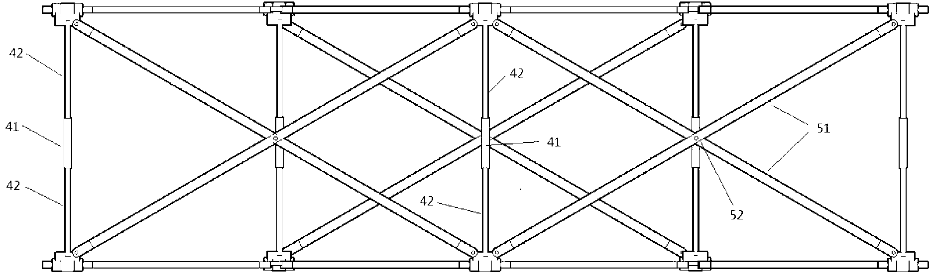 Crossing structure with arch-up amplitude capable of being automatically regulated