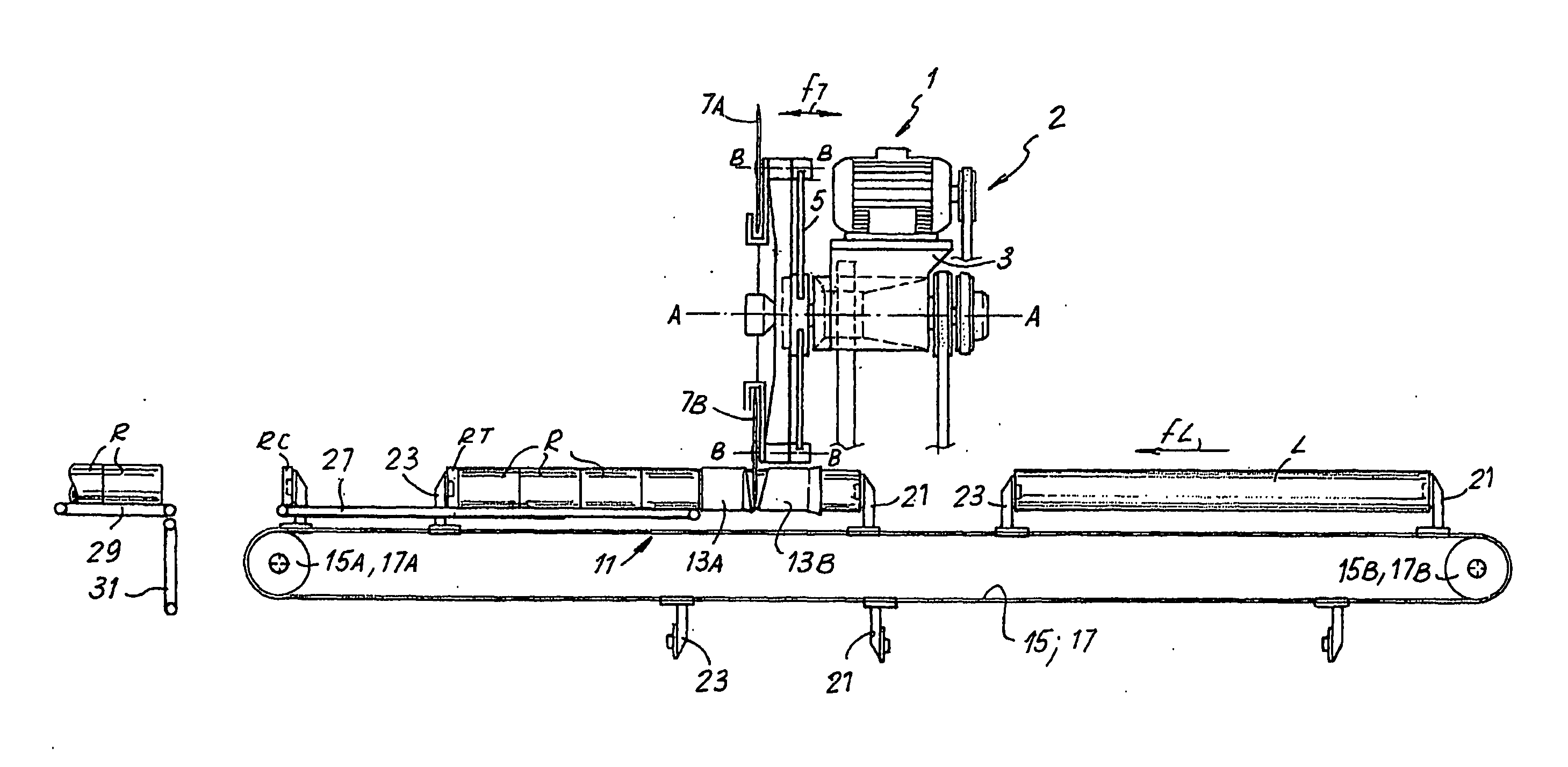 Machine for cutting web rolls