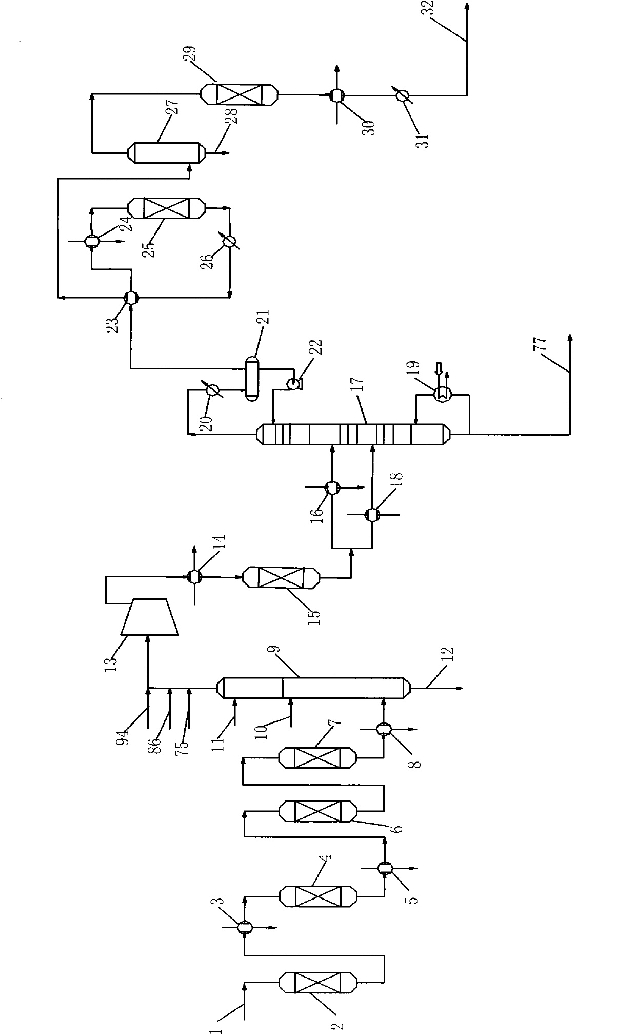 Technology for separating low carbon olefin gases