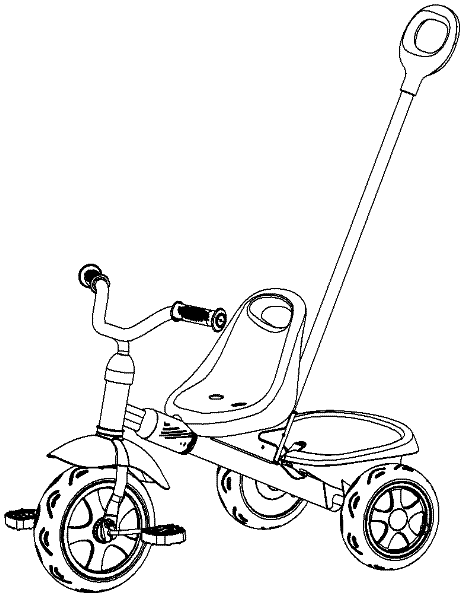 Wheel freewheel mechanism and three-wheel baby carriage adopting same