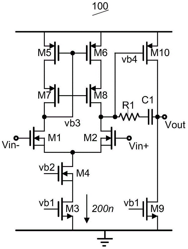 Operation amplification circuit, active electrode and electric physiological signal acquisition system