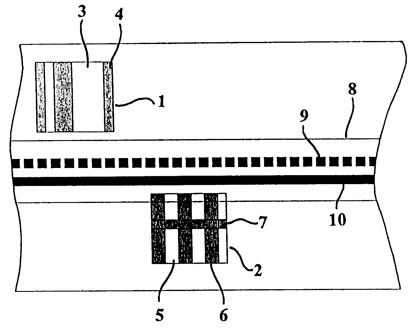 Security element structure for documents, devices for checking documents with such security elements, method of the use thereof