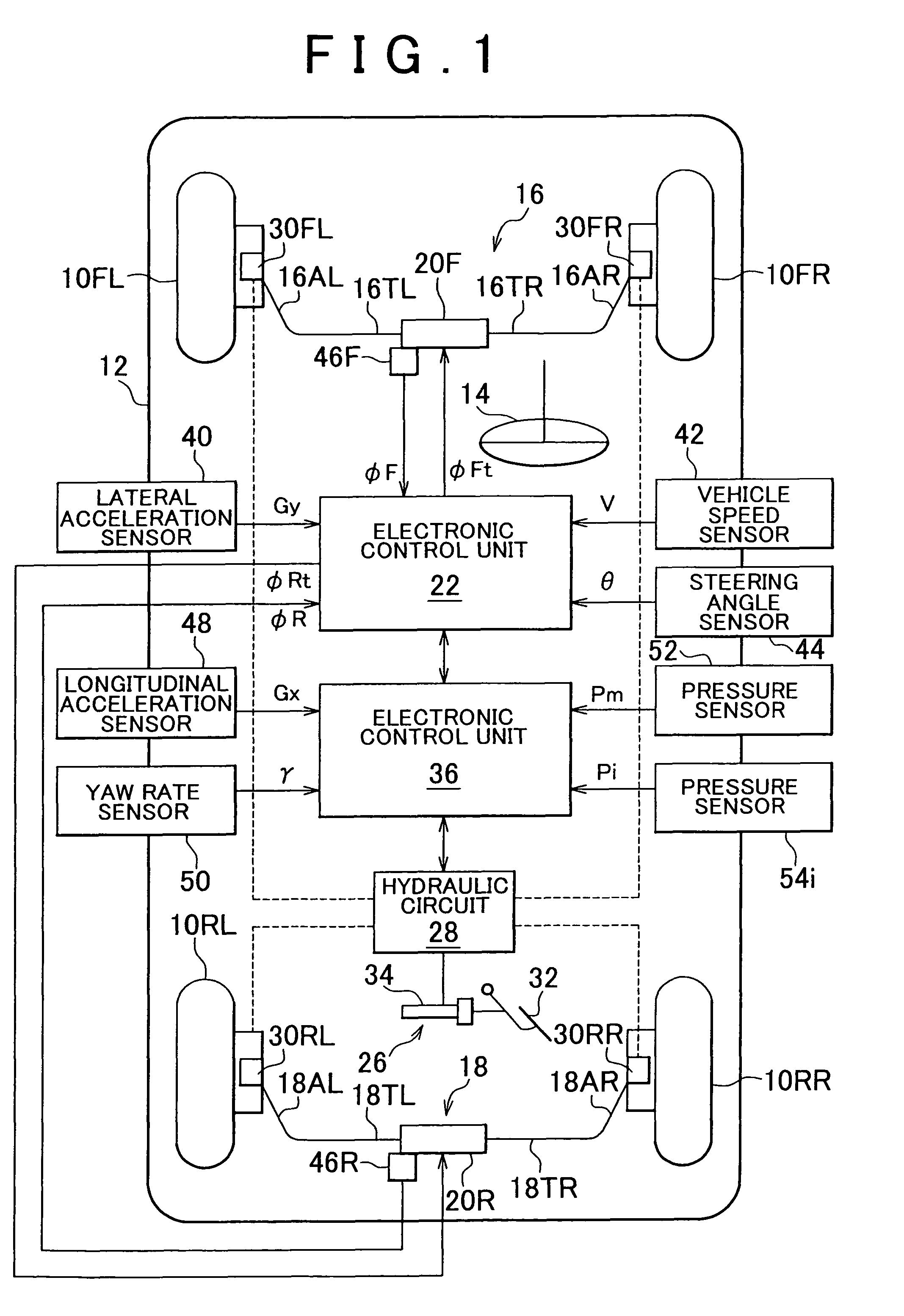 Roll stiffness control apparatus of vehicle