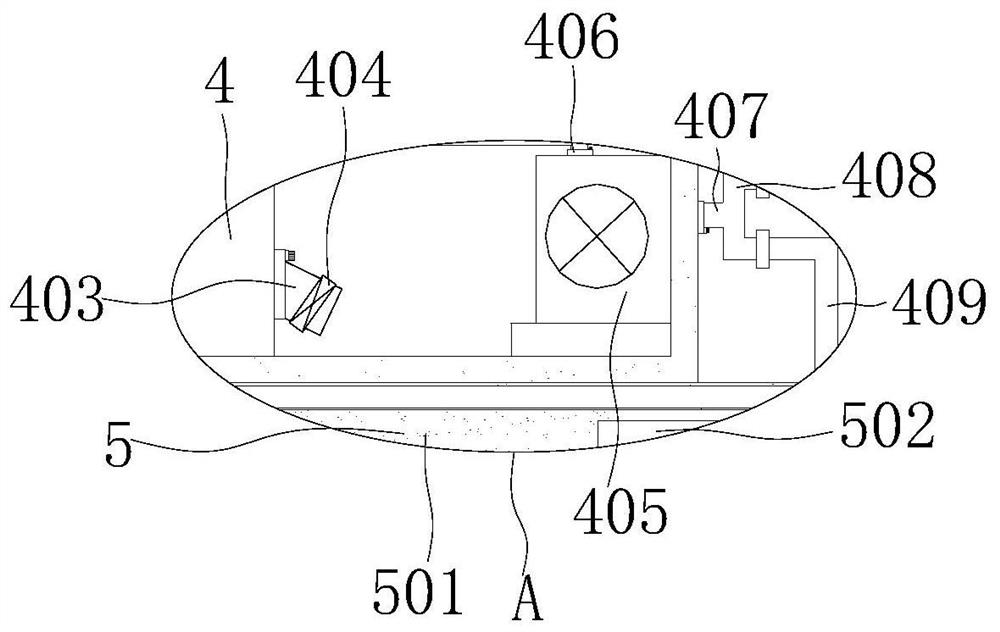 A fabric humidifying and dedusting device in the garment production process