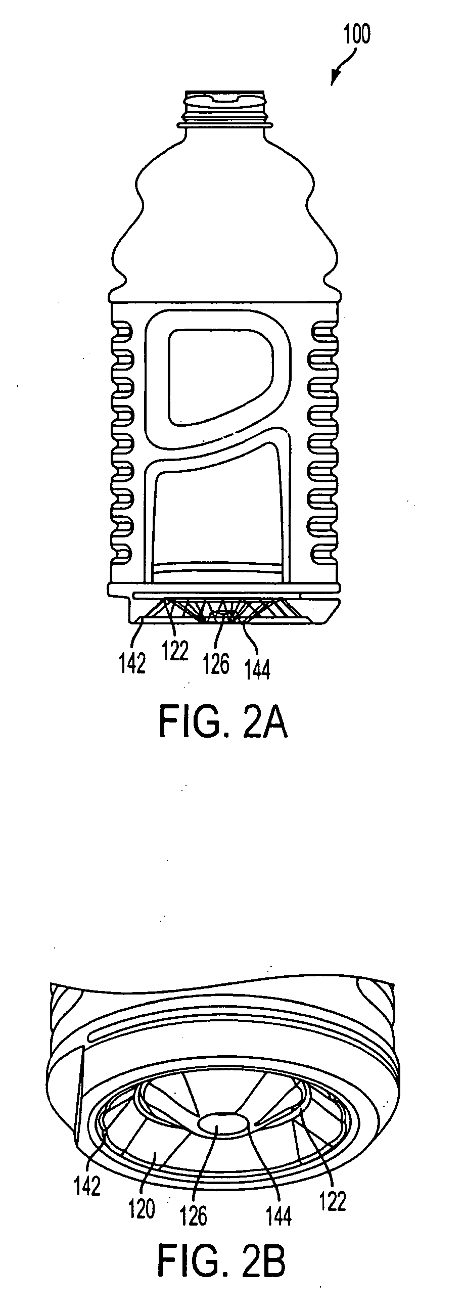 Container and Method for Blowmolding a Base in a Partial Vacuum Pressure Reduction Setup