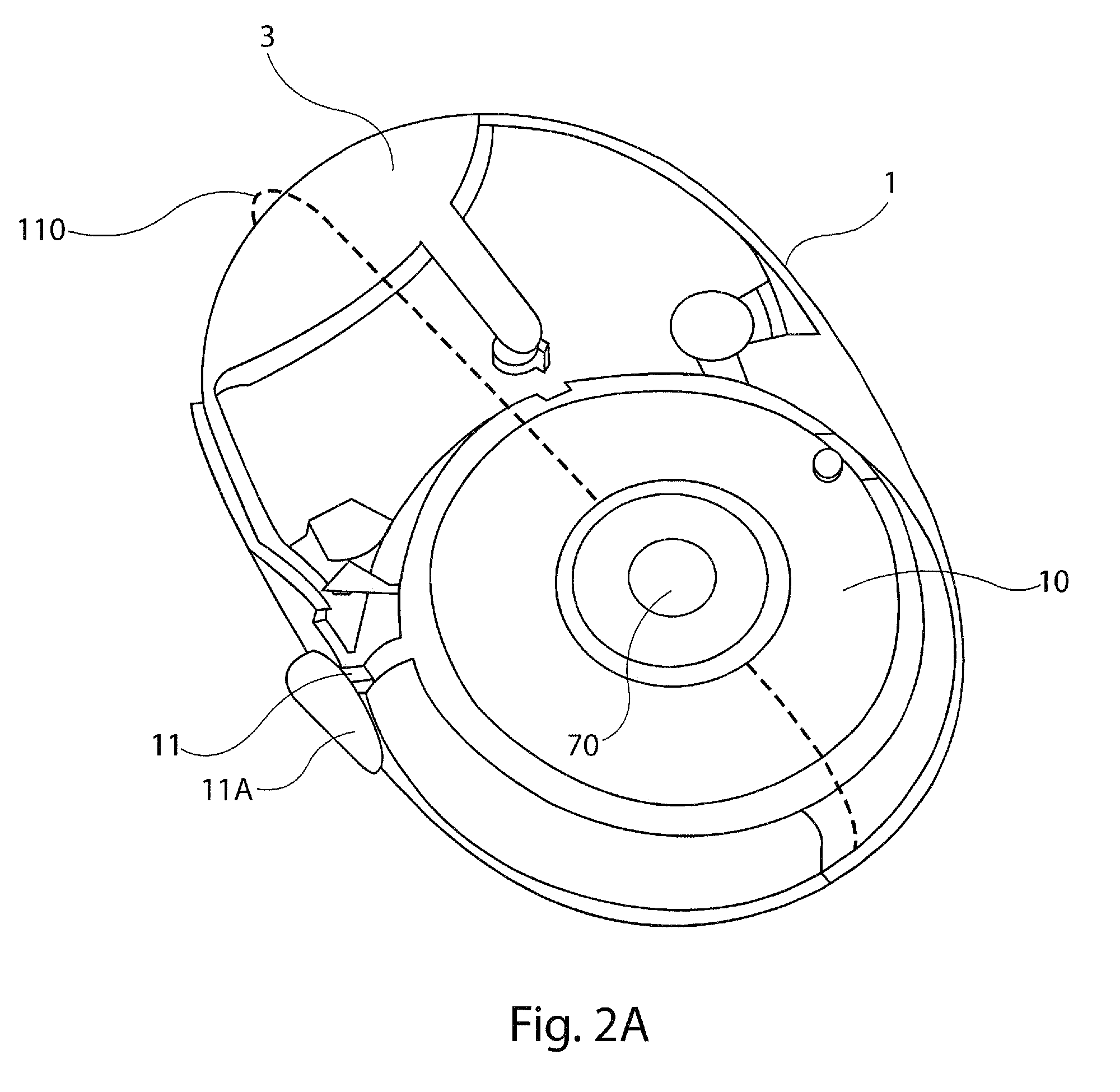 Rotary cassette system for dry powder inhaler