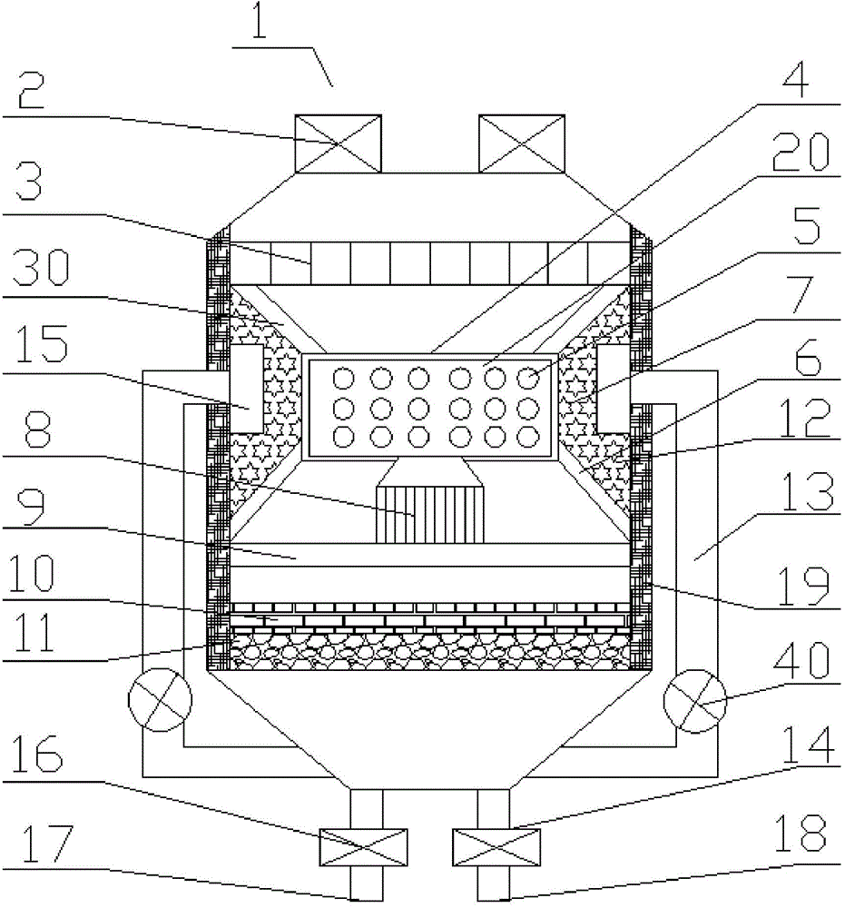 Automatic washing type industrial wastewater purification device