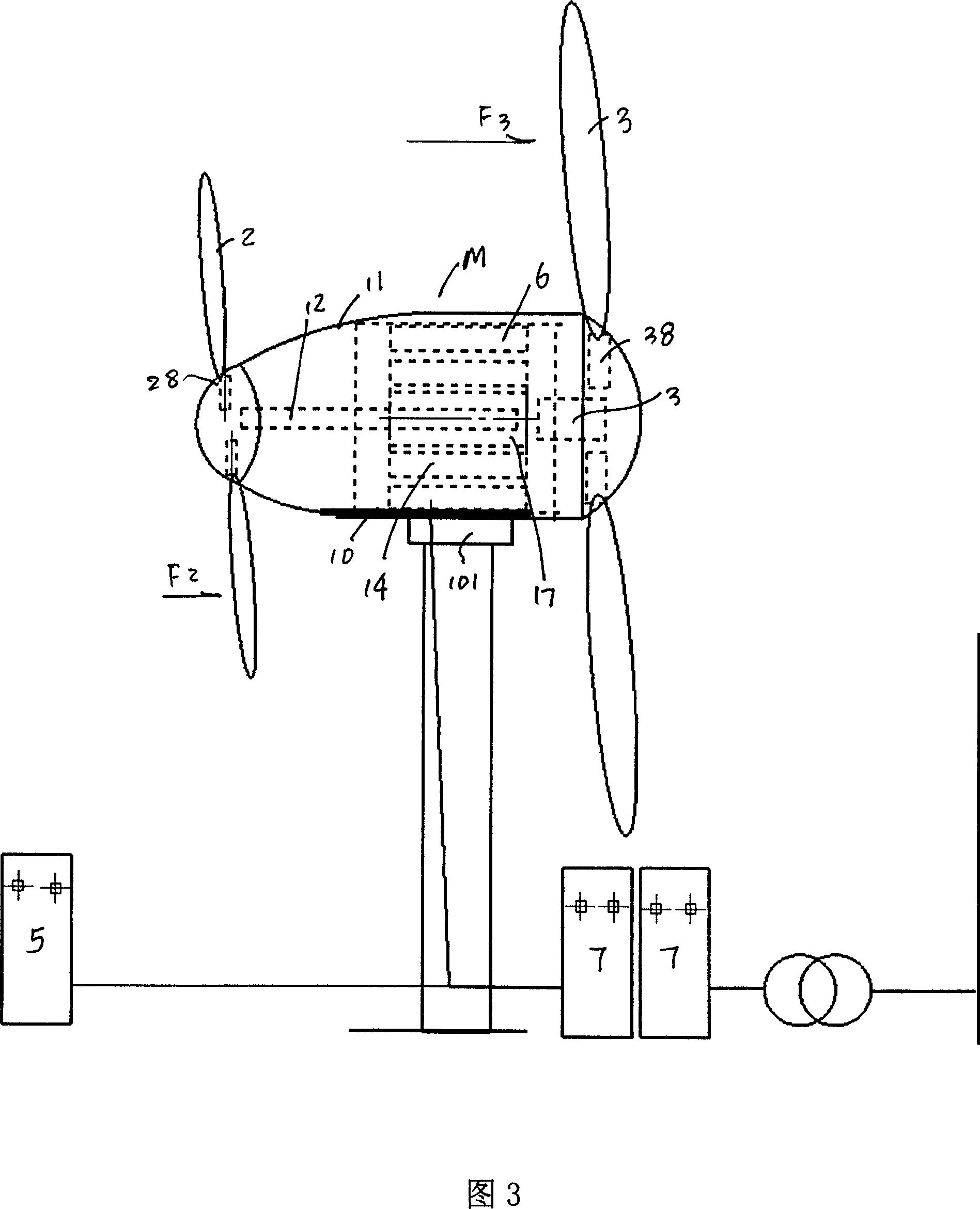 Overlapped double rotor generator and its speed changing and frequency changing exciting system