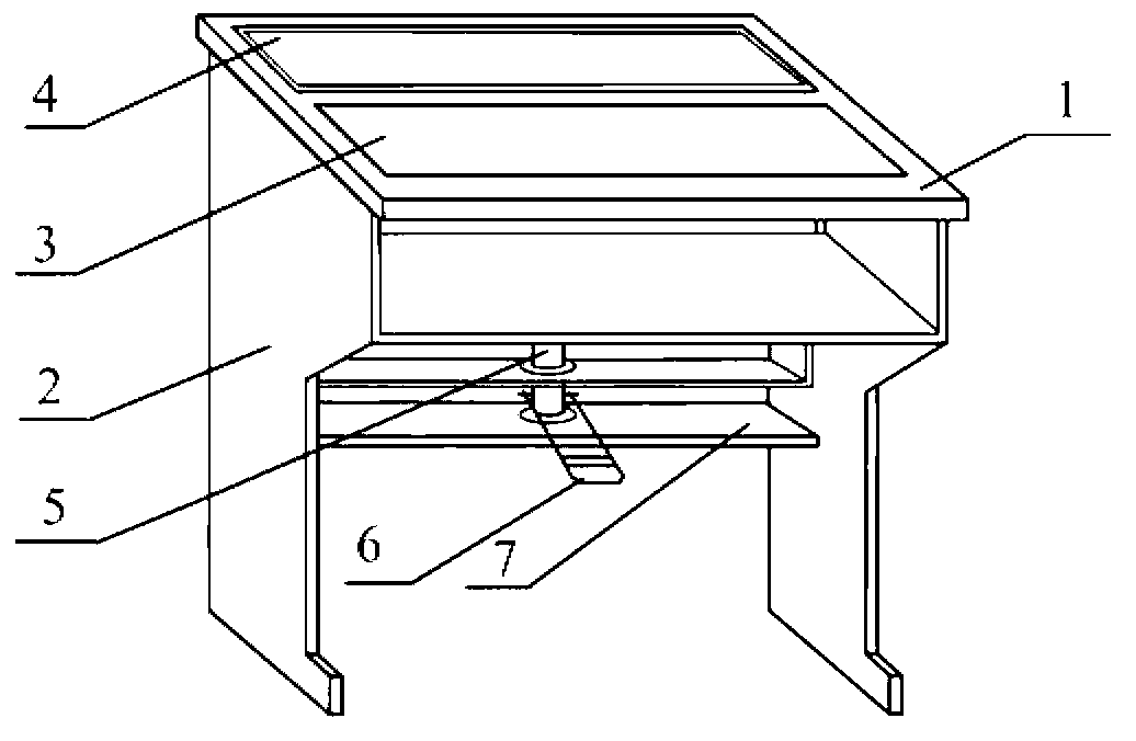 Desk with lifting bookshelf