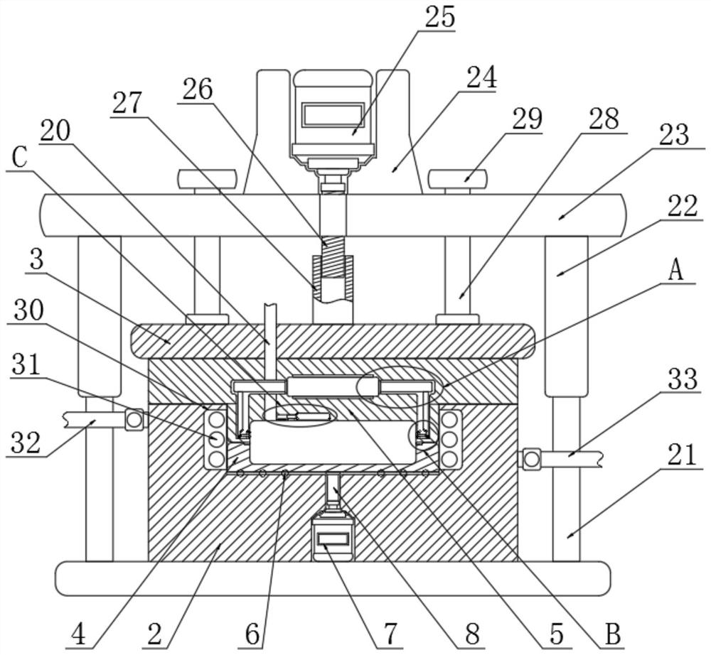 A rotary mold injection mold