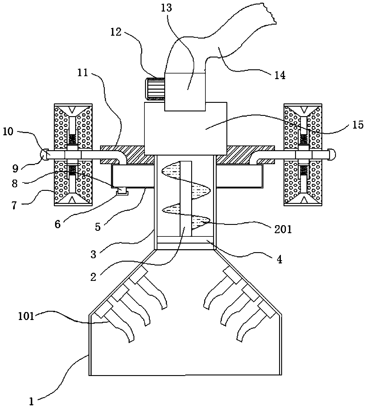 Oil leakage collecting device for offshore oil exploitation