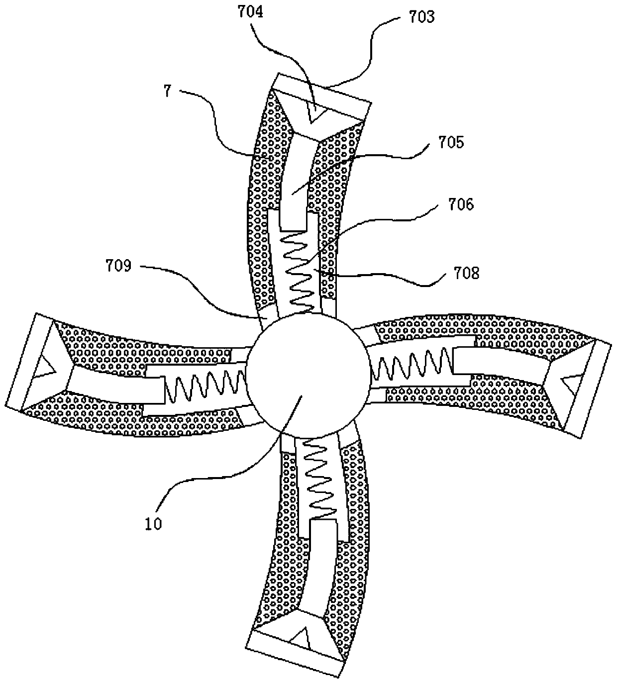 Oil leakage collecting device for offshore oil exploitation