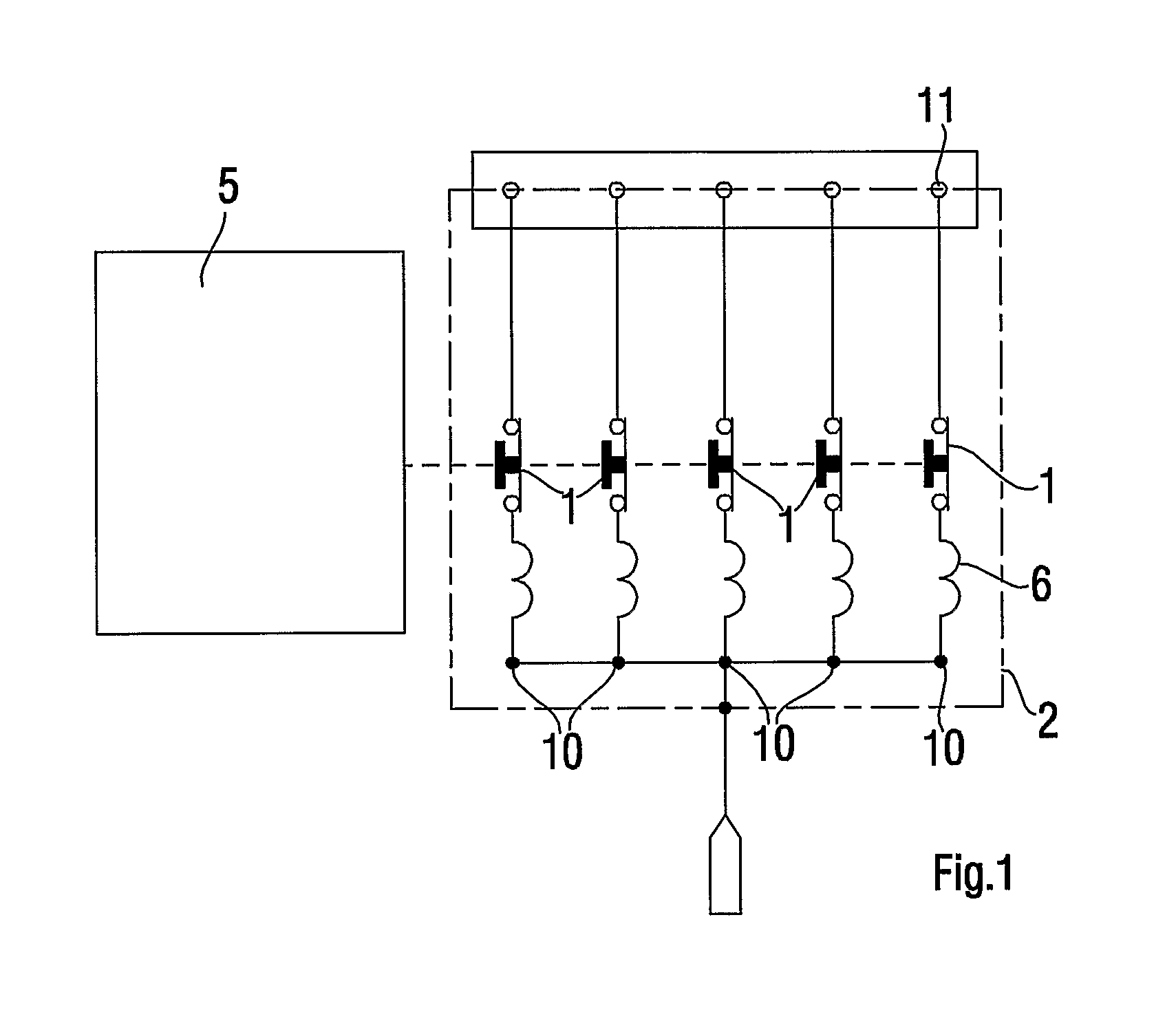 Segmental electronic circuit breaker and installation comprising same