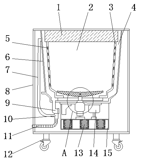 Degassing tank for lubricating grease