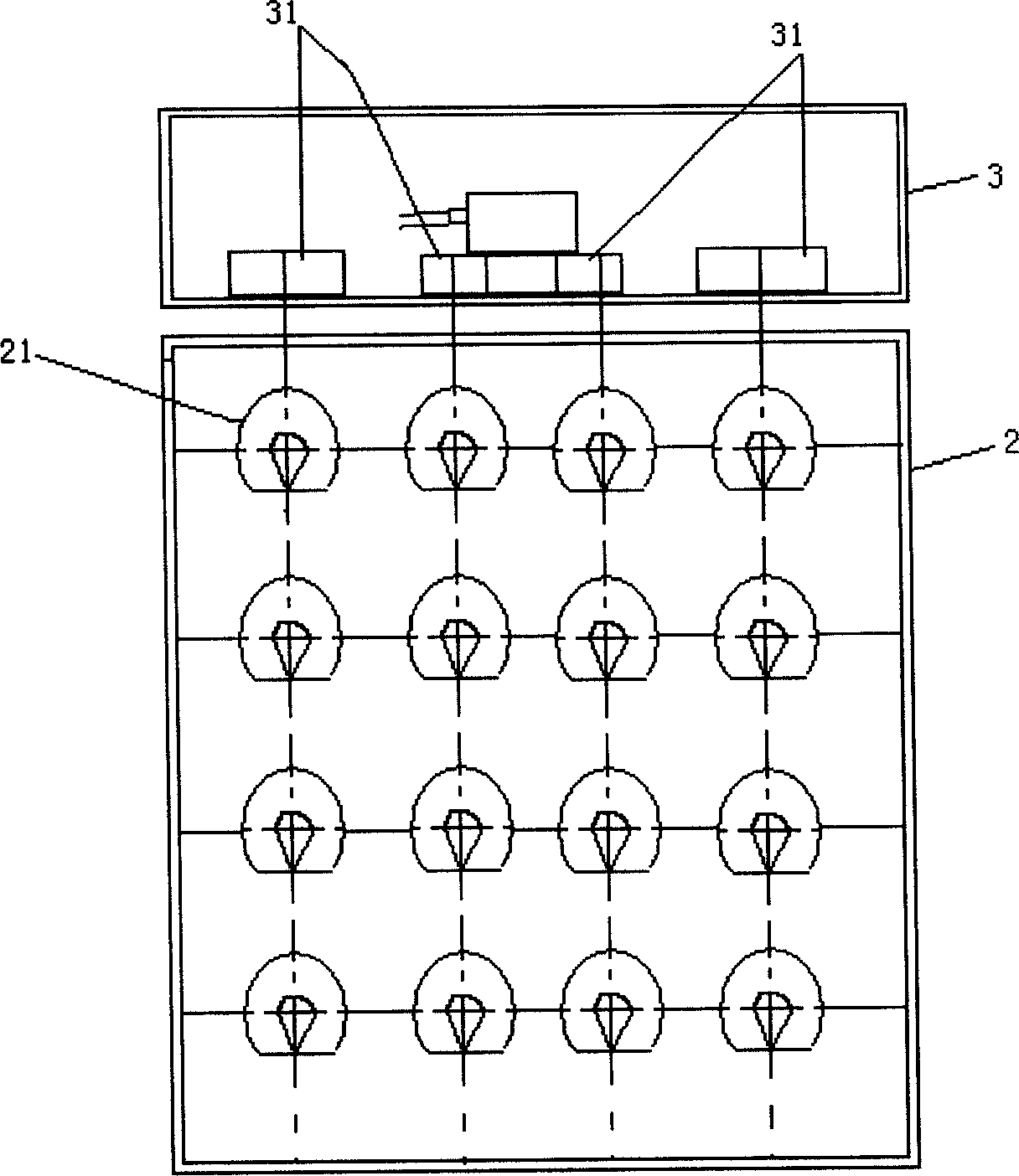 Emission scanning phased array ground detecting radar