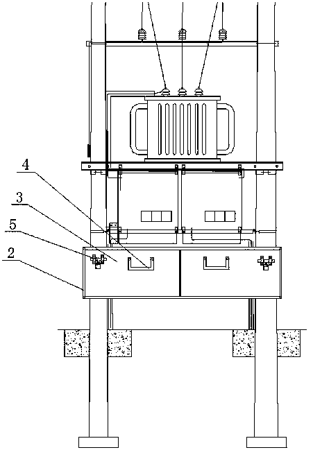 Power distribution transformer gantry anti-electric shock device